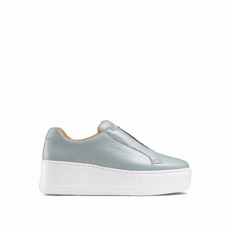 Russell & Bromley Park Up Womens Flatform Laceless Sneakers Blue |DPI1840MA|